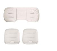JFBLSD Coussin siège Auto,Protection siège antidérapante,siège conducteur(White,3-Piece Set)