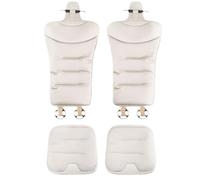 JFBLSD Coussin siège Auto,Protection siège antidérapante,siège conducteur(White,4-Piece Set)
