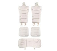 JFBLSD Coussin siège Auto,Protection siège antidérapante,siège conducteur(White,5-Piece Set)