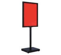 JFBLSD Support pour Pancarte Publicitaire sur Pied Grand Format, Métal Lourd Résistant aux Intempéries pour Publicité Extérieure, Événements en Magasin et Mariages(Black,65*90cm)