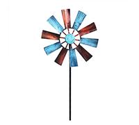 JFBUCF Moulin à vent avec piquet en métal, 73 cm, multicolore, moulin à vent cinétique pour extérieur, cour, pelouse, jardin, 24 x 73cm