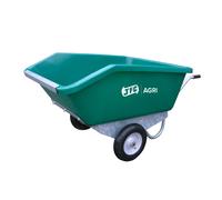 JFC Agri Brouette basculante en polyéthylène et métal galvanisé - 500 L - TWB500-2