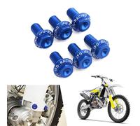 JFG RACING 6 pièces Boulons Protection Fourche Avant Moto pour TC50/65/85/125/250 TE125-300/250i/300i TX125/300 FC250-450 FC250-450 FE250-501 FX350/450 FS450 Enduro 701 Bleu