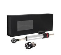 JFG RACING Amortisseur de direction pour moto sans supports de montage, stabilisateur CNC universel de 10" réglable pour la plupart des motos de rue, de sport, de route et de course - Argent