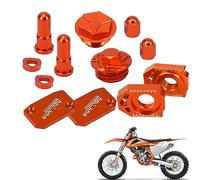 JFG RACING Bloc d'essieu arrière de moto + bouchon de réservoir de liquide de frein + vis de serrage de pneu + kit de pièces de vis d'huile CNC pour 250 SX-F XC-F XCF-W EXC-F 350 SX-F XC-F XCF-W 450