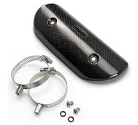 JFG RACING Bouclier Thermique Echappement Moto,Fibre de Carbone Protection Pot Echappement Moto Universel pour Moto de Route(Taille: 194 x 77 mm)