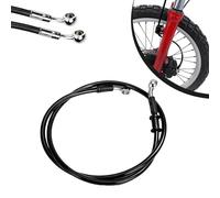 JFG RACING Durite Frein Moto 130cm,Durite Embrayage Hydraulique Durite Aviation pour Pit Bike Dirt Bike Enduro Motocross ATV Quad-Noir