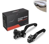 JFG Racing Levier d'embrayage pliable pour moto tout-terrain, pivot, billette de pivot, levier de frein pour moto tout-terrain, enduro CRF150F/CRF230F 2003-2017, CRF250F 2019-2022, noir