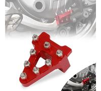 JFG RACING Pédale de Frein Arrière Moto,Universal Billet Aluminium Pédale de Frein Arrière Etape Astuce pour CRF50 XR50 Dirt Bikes Pit Bike-Rouge
