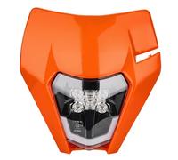 JFG RACING Plaque Phare Avant Moto,Phare LED Moto Universel-Orange