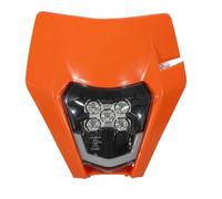 JFG RACING Plaque Phare Avant Moto,Phare LED Universel Moto pour EXC250 SX250 SXF250 EXC450 SX350 SXF450 EXC525 640LC4 Dirt Bike Enduro Supermoto BETA-Orange