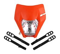 JFG RACING Plaque Phare Moto,Phare Carénage LED Moto pour EXC XC XCF XCW XCFW SX SXF SXS SMR 125 250 350 450 500 505 520 530 Dirt Bike Enduro Supermoto Orange