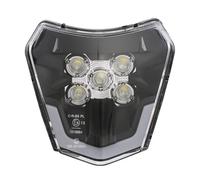 JFG RACING Plaque Phare Moto,Universel Phare LED Moto Plaque Phare Avant Moto pour Dirt Bike Motocross Enduro Supermoto