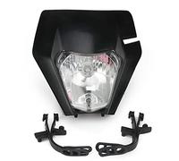 JFG RACING Plaque Phare Plaque Avant Moto Face Avant pour EXC250 SX250 SXF250 EXC450 SX350 SXF450 EXC525 640LC4 Dirt Bike Enduro ATV Scooters-Noir