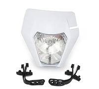 JFG RACING Plaque Phare Plaque Avant Moto Face Avant pour EXC250 SX250 SXF250 EXC450 SX350 SXF450 EXC525 640LC4 Dirt Bike Enduro ATV Scooters-Blanc
