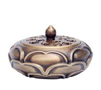 JFGCTYHXY Brûleur d'encens, Brûleur d'encens Antique en cuivre, for Usage Domestique et intérieur, Couleur Bois de Santal