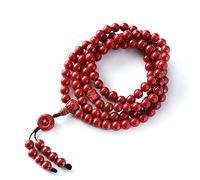 JFGCTYHXY chapelets, Bracelet de perles cinabre naturel, 108 Bouddha 6 mm, chapelet en, unisexe, porte-bonheur for couple