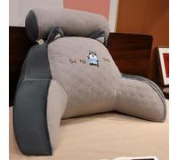 JFGCTYHXY Coussin d'appui-tête pour lit, Soutien Lombaire Confortable en Latex thermosensible for l'hiver, Grand Dossier et Support(Gray,65 * 45cm)