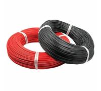 JFGCTYHXY Fil électrique, Câble en Silicone Souple Noir et Rouge, 5 à 10 mètres, for câblage Automobile, 22, 20, 18, 16, 14, 12, 8, 6 AWG, for Batterie de Voiture(18 AWG,5m)