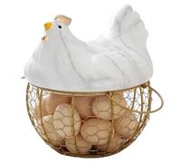 JFGCTYHXY Panier à œufs, Porte-œufs en céramique, Panier de Rangement for Poulet, Collection de Fruits, Ornements de Poule, décoration de Cuisine(Gold)