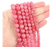 JFGCTYHXY Perles en pierre naturelle, Perle d'espacement ronde en rhodochrosite for la création de bijoux et accessoires DIY(10mm)