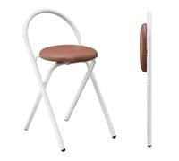 JFGCTYHXY Tabouret Pliant, Aucun Assemblage requis, Facile à Transporter, Gain de Place, idéal for la Cuisine, Le Bar, café, Salle Manger ou Magasin(Brown a,47cm x 4pcs)