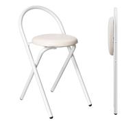 JFGCTYHXY Tabouret Pliant, Aucun Assemblage requis, Facile à Transporter, Gain de Place, idéal for la Cuisine, Le Bar, café, Salle Manger ou Magasin(White a,47cm x 4pcs)
