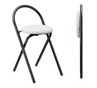 JFGCTYHXY Tabouret Pliant, Aucun Assemblage requis, Facile à Transporter, Gain de Place, idéal for la Cuisine, Le Bar, café, Salle Manger ou Magasin(White B,47cm x 4pcs)