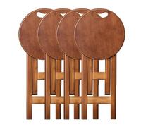 JFGCTYHXY Tabouret Pliant, Aucun Assemblage requis, Gain de Place, idéal for la Cuisine, Le Bar, café, Salle à Manger, Les magasins et Voyages(Borwn X 4pcs,43cm)