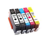 JFGIkLFD Cartouche d'encre 364XL Compatible Compatible avec HP364, Compatible avec imprimantes Photosmart 6520 7510 7515 7520 B010a B110a B110c B110e B111a(2BK 1C 1Y 1M)