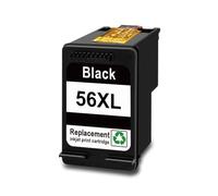 JFGIkLFD Cartouche d'encre 56 57, Recharge d'encre Compatible Compatible avec Deskjet Photosmart, copieur numérique PSC Officejet Fax(HP56XL 1bk)