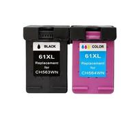 JFGIkLFD Cartouche d'encre Compatible 61 61 XL CH563WN CH564W Compatible avec imprimantes 1056 1000 J110a 1010 1510 2050 J510a 61XL(1 Set)