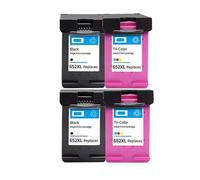 JFGIkLFD Cartouche d'encre Compatible 652XL de Remplacement Compatible avec imprimantes Deskjet 1115 1118 2135 2136 2138 3635 3636 3835(2SET)