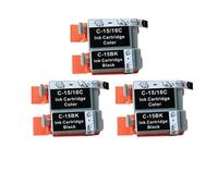 JFGIkLFD Cartouche d'encre Compatible BCI15 BCI16 Compatible avec imprimante I70 I80 SELPHY DS700 DS810 IP90 Mini220(3 Sets)