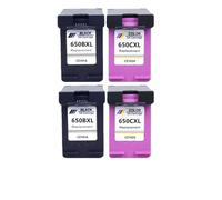 JFGIkLFD Cartouche d'encre de Remplacement 650XL, Compatible avec 650 XL Compatible avec imprimantes Deskjet 1015 1515 2515 2545 2645 3515 3545 4515 4645(2BK 2COLOR)