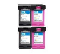 JFGIkLFD Cartouche d'encre de Remplacement 652XL, Compatible avec Deskjet 1115 1118 2135 2136 2138 3635 3636 3835 4535(2SET)