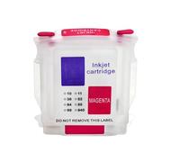 JFGIkLFD Cartouche d'encre Rechargeable 69ML, Compatible avec Designjet 500 510 500ps 800 800ps, Compatible avec Traceur HP10 HP82 HP500 HP800 HP510(82 Magenta 1PC)
