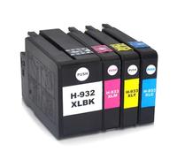 JFGIkLFD Cartouches d'encre compatibles Compatible avec imprimantes HP932XL HP933XL HP932 932 933, Compatible avec Officejet 6100 6600 6700 7110 7510 7512 7610 7612(1 Set)