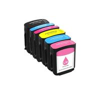 JFGIkLFD Cartouches d'encre compatibles Compatible avec modèles HP84 et HP85 Designjet 30 70 130 130gp 130nr 30gp 30n 90 90gp 90r 90r 10ps 20ps 50ps 120(1SET 6COLORS)