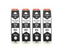 JFGIkLFD Cartouches d'encre compatibles PGI-570 CLI-571, 20 pièces, Compatible avec MG5750 MG5751 MG5752 MG6850 MG6851 MG6852 TS6050 TS5050 5051(4BK)