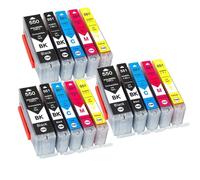 JFGIkLFD Cartouches d'encre de Remplacement, 15 Paquets, compatibles avec PGI550 et CLI551, pour IP7250 IX6850 MG5550 MG5650 MG6450 MG6650 MX725 MX925