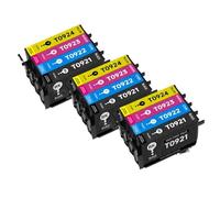JFGIkLFD Cartouches d'encre de Remplacement T0921, T0922, T0923, T0924, Compatible avec imprimantes à Jet d'encre, modèles T27, TX106, TX109, TX117, TX119, avec Puce, Paquet de 12