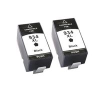 JFGIkLFD Cartouches d'encre Noire à rendement Compatible 934XL 935XL, Compatible avec imprimantes Officejet Pro 6812 6830 6815 6835 6230 6820(2PCS Black)