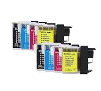 JFGIkLFD Ensemble de Cartouches d'encre compatibles LC985 LC985BK LC985C LC985M LC985Y pour imprimantes DCP-J140W 145C 165C 195C 197C 385C 390CN MFC-J265W J410 J415W J220
