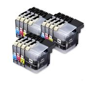 JFGIkLFD Jeu de 4 Cartouches d'encre compatibles de qualité, Compatible avec LC529 DCP J100 DCP J105 MFC J200(3 Set)