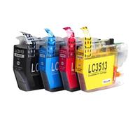 JFGIkLFD Jeu de Cartouches d'encre compatibles BCMY Compatible avec LC3511 LC3513 Compatible avec imprimantes MFC-J690DW MFC-J890DW MFC-J491DW DCP-J572DW(1SET 4COLOR)