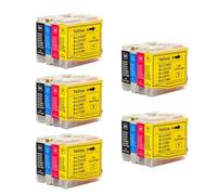 JFGIkLFD Jeu de Cartouches d'encre compatibles Compatible avec modèle LC51 LC57 LC1000 LC960 LC970 LC37, à Utiliser avec Les imprimantes DCP-130C DCP-135C MFC-235C(5BK 5C 5Y 5M)