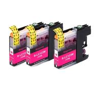 JFGIkLFD Jeu de Cartouches d'encre compatibles LC123 LC121, Compatible avec MFC-J4410DW J4510DW J4610DW J4710DW J470DW J6920DW J870DW J245 J650DW J67(3PCS Magenta)