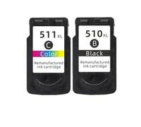 JFGIkLFD Jeu de Cartouches d'encre compatibles PG510 CL511 510XL 511XL Compatible avec MP280 MP480 MP490 MP240 MP250 MP260 MP270 IP2700(1BK 1COLOR)