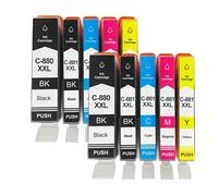 JFGIkLFD Jeu de Cartouches d'encre compatibles PGI-880 CLi-881, Compatible avec TS9180 TS8180 TS6180 TR8580 TS8280 TS6280 TS708 TS6380(5COLOR 2SET)